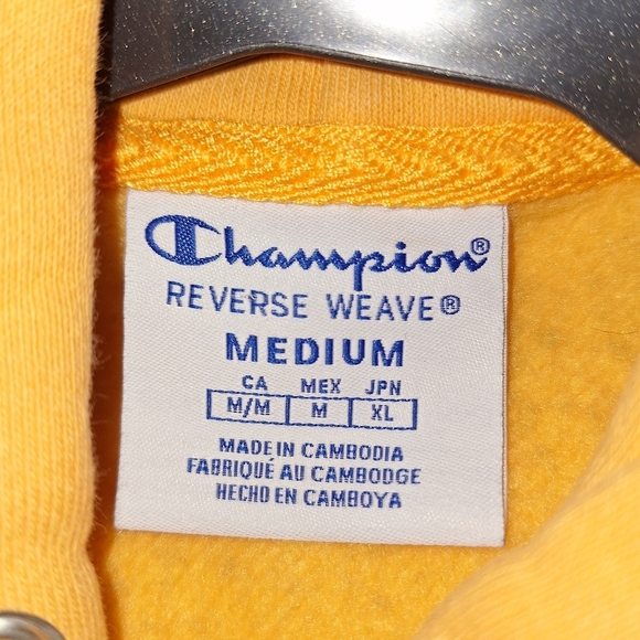 Champion Reverse Weave Women's Orange Cropped Hoodie in a size medium. EUC - Picture 4 of 7